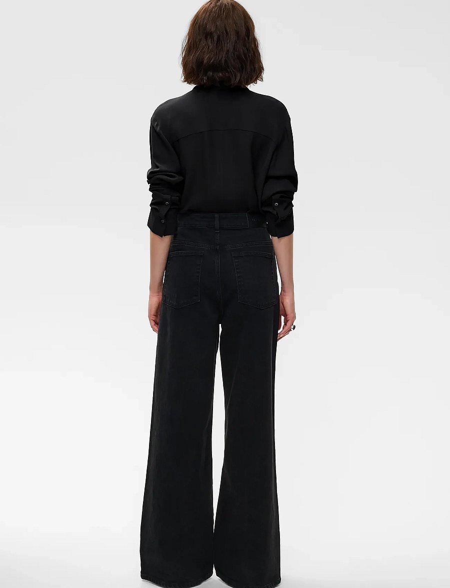 Ivy Oak - IOPura Jeans - hosen mit weitem bein - black - 4