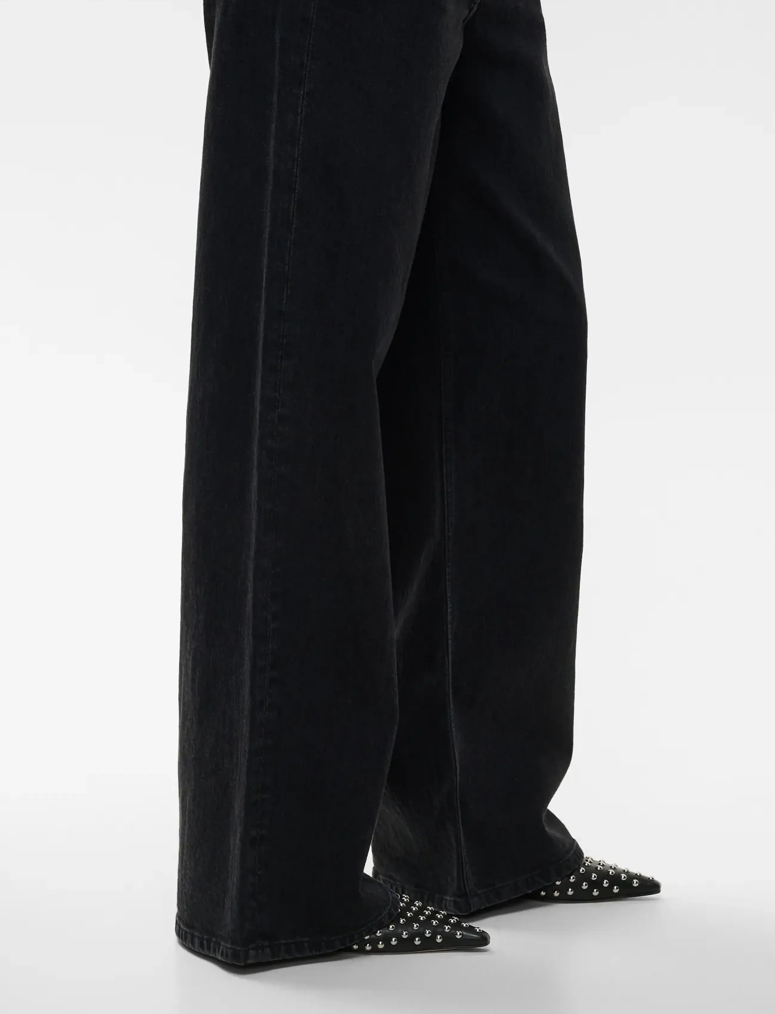 Ivy Oak - IOPura Jeans - hosen mit weitem bein - black - 5