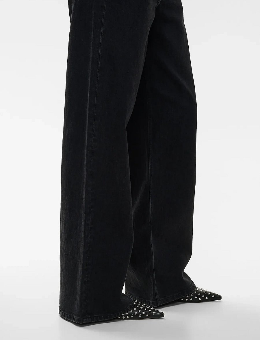 Ivy Oak - IOPura Jeans - hosen mit weitem bein - black - 5
