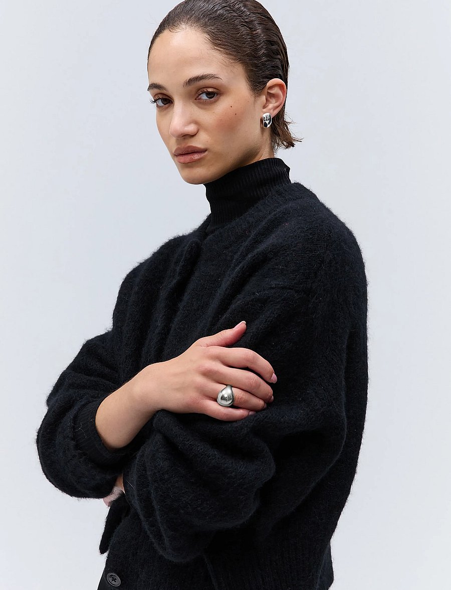 Ivy Oak - IOFerda Cardigan - strickjacken - black - 0