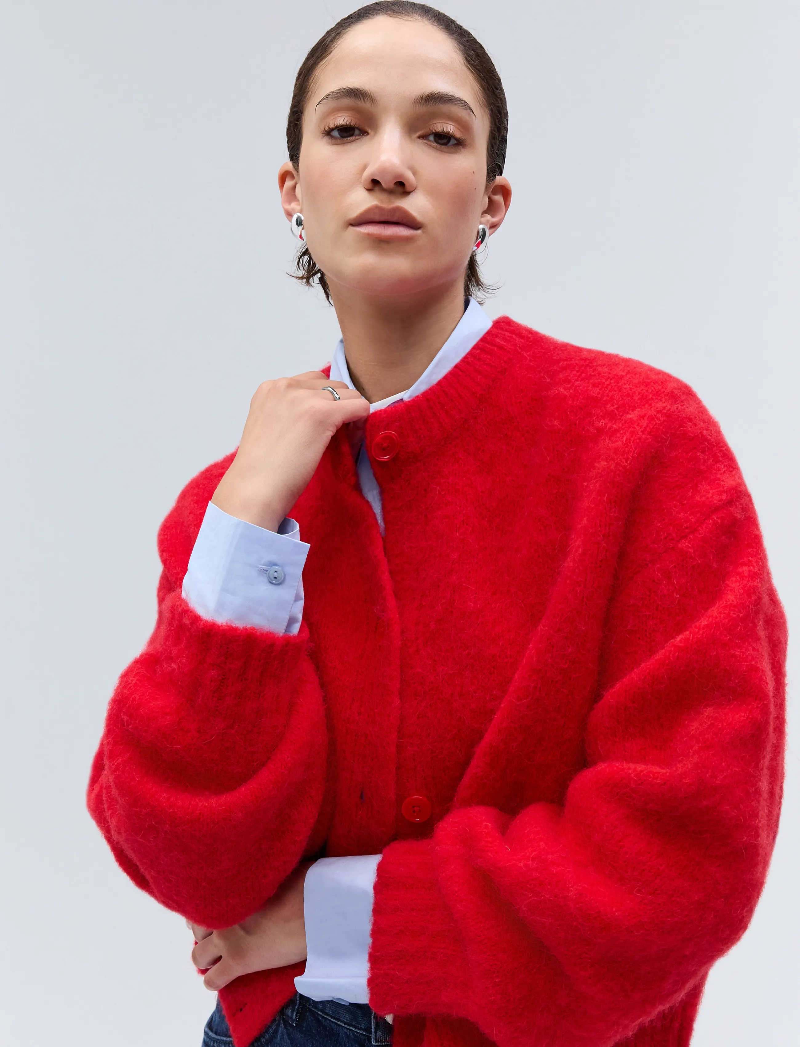Ivy Oak - IOFerda Cardigan - kardiganid - candle red - 2