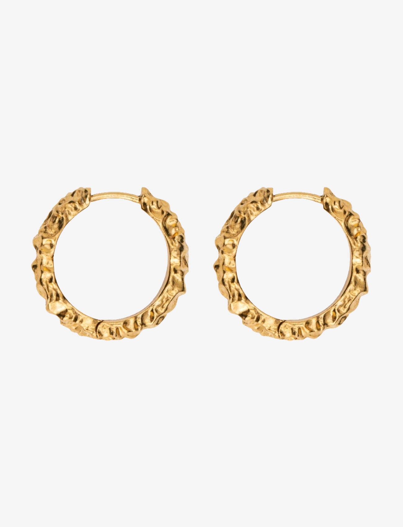 IX Studios - IX Crunchy Edge Earrings - kreolen - gold - 0