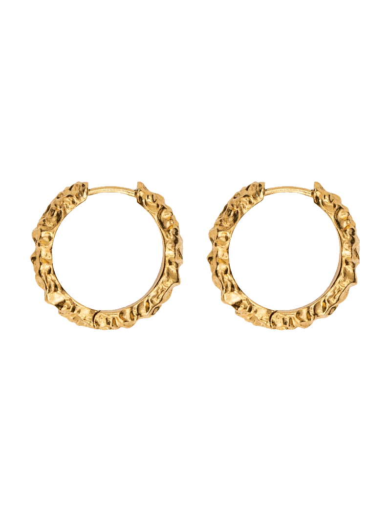 IX Studios - IX Crunchy Edge Earrings - kreolen - gold - 0