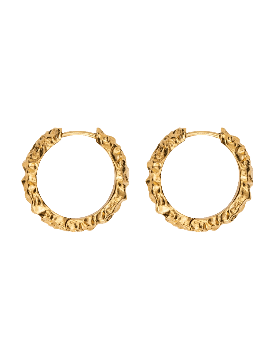 IX Studios - IX Crunchy Edge Earrings - hopen - gold - 0