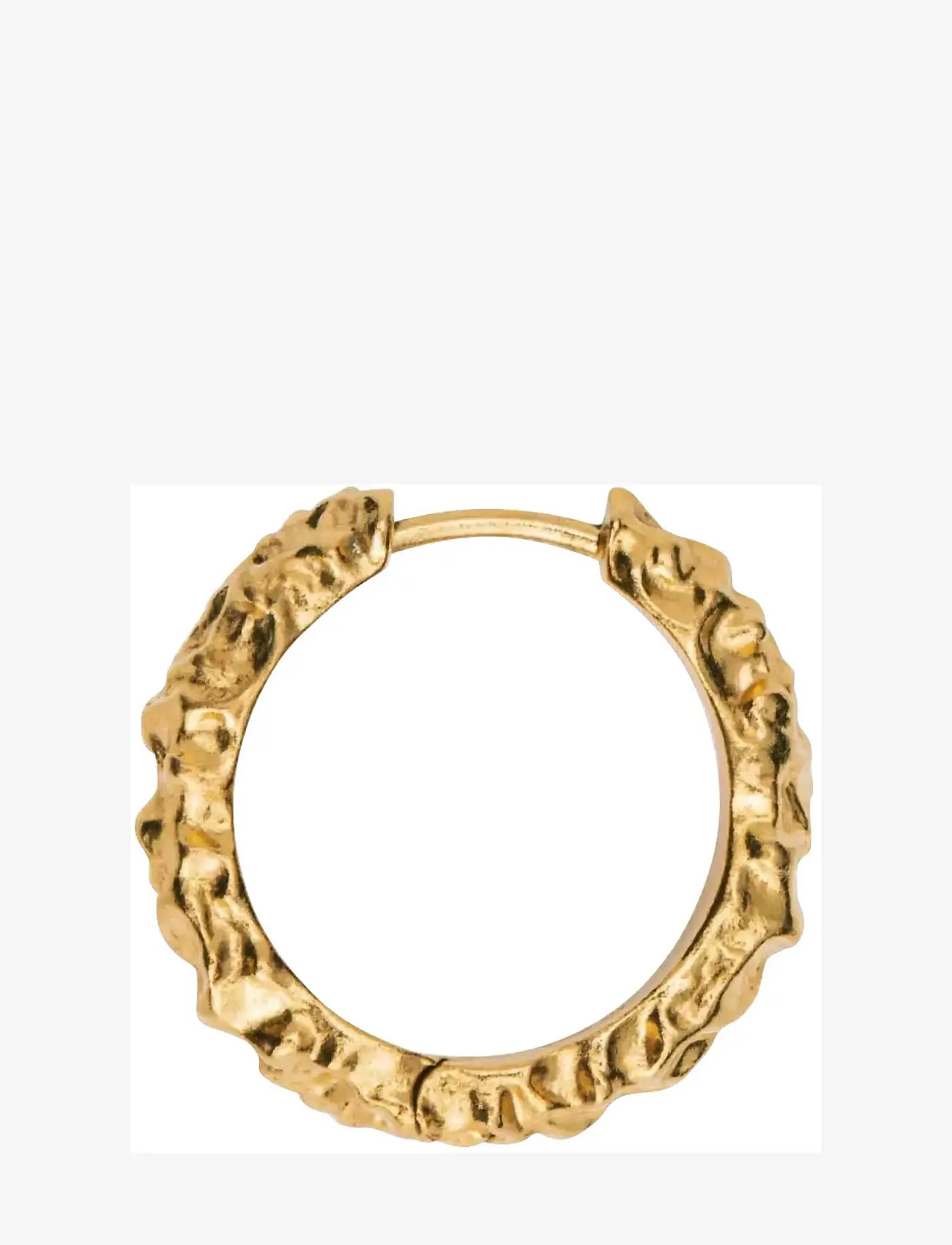 IX Studios - IX Crunchy Edge Earrings - creoler & hoops - gold - 1