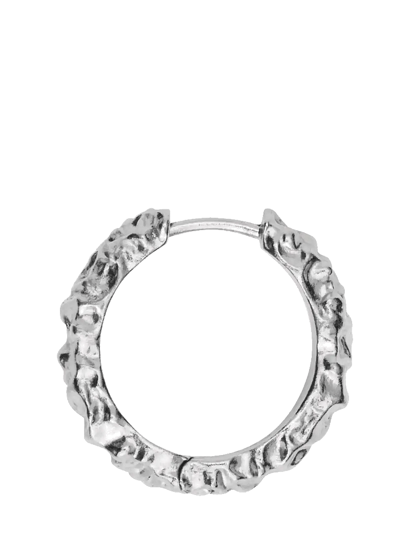 IX Studios - IX Crunchy Edge Earrings Silver - hoops - silver - 1