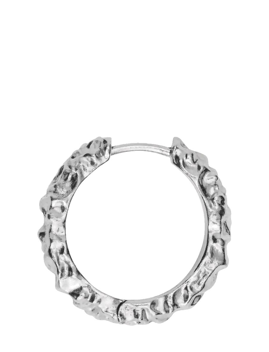IX Studios - IX Crunchy Edge Earrings Silver - kreolen - silver - 1