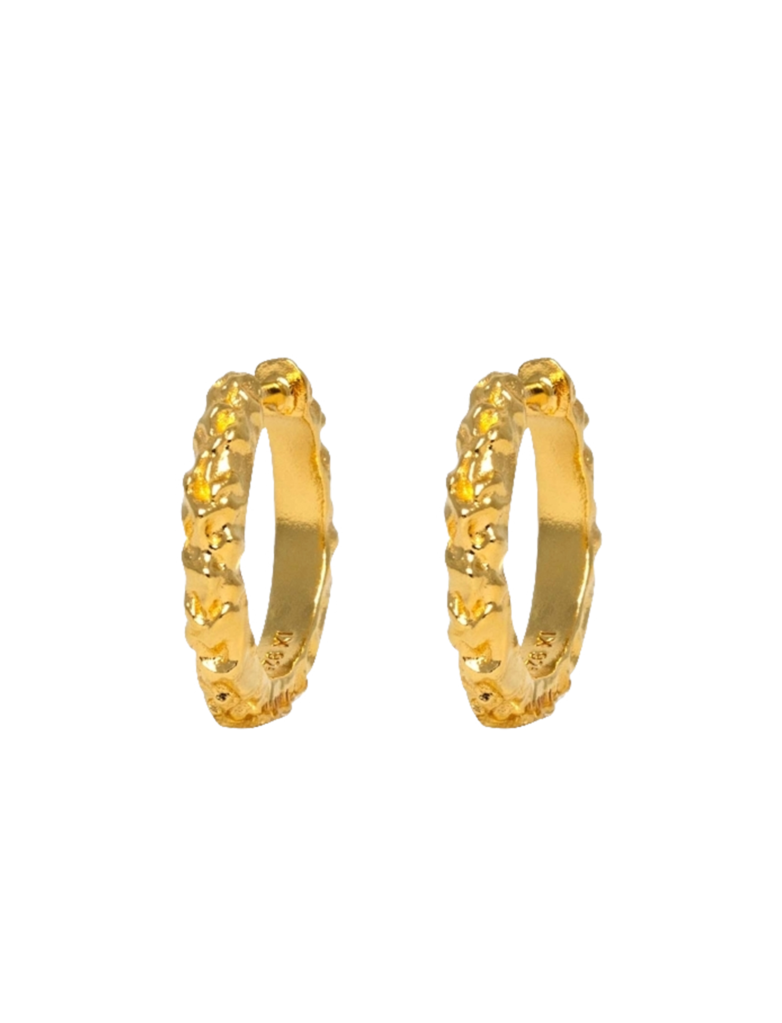 IX Studios IX Mini Crunchy Edge Earring - Ohrringe - GOLD / gold