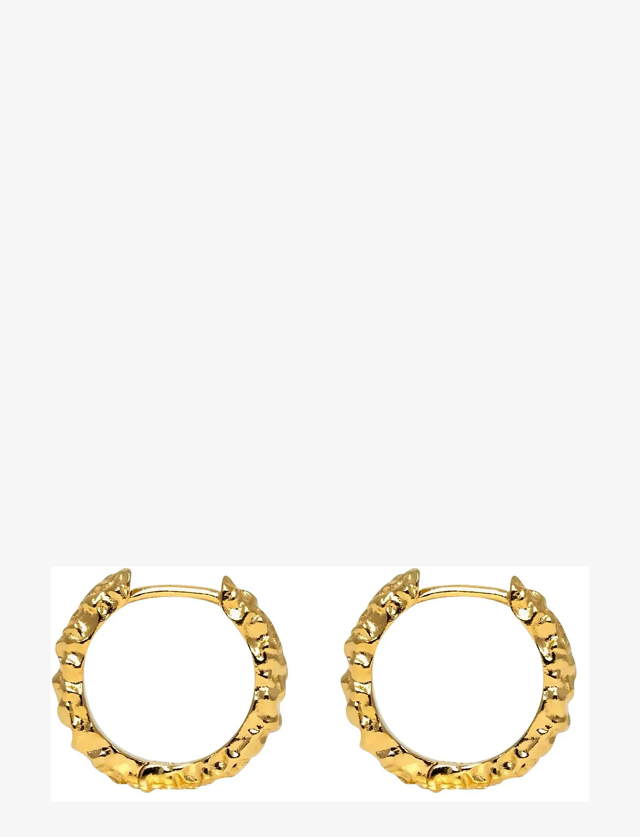 IX Studios - IX Mini Crunchy Edge Earring - hoops - gold - 1