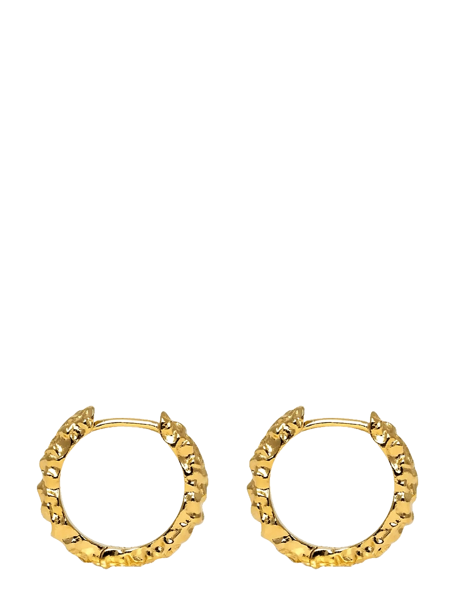 IX Studios - IX Mini Crunchy Edge Earring - creoler & hoops - gold - 1