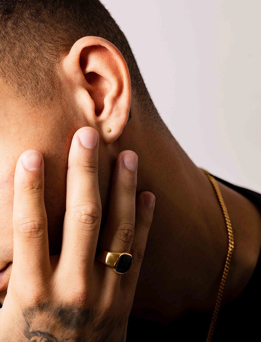 IX Studios - IX Cent Earring - einzelner ohrring - gold - 2