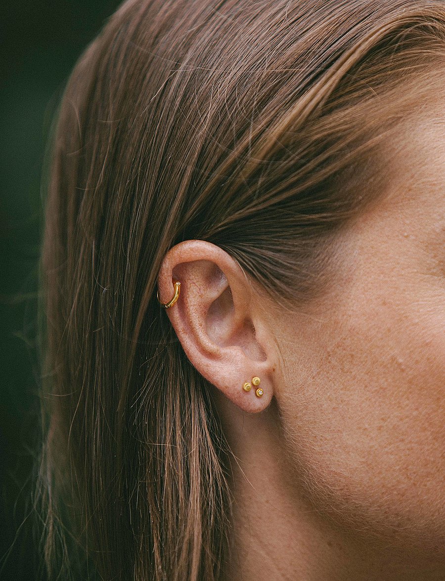 IX Studios - IX Cent Earring - einzelner ohrring - gold - 3