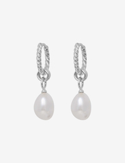IX Ocean Pearl Earrings Silver - SILVER