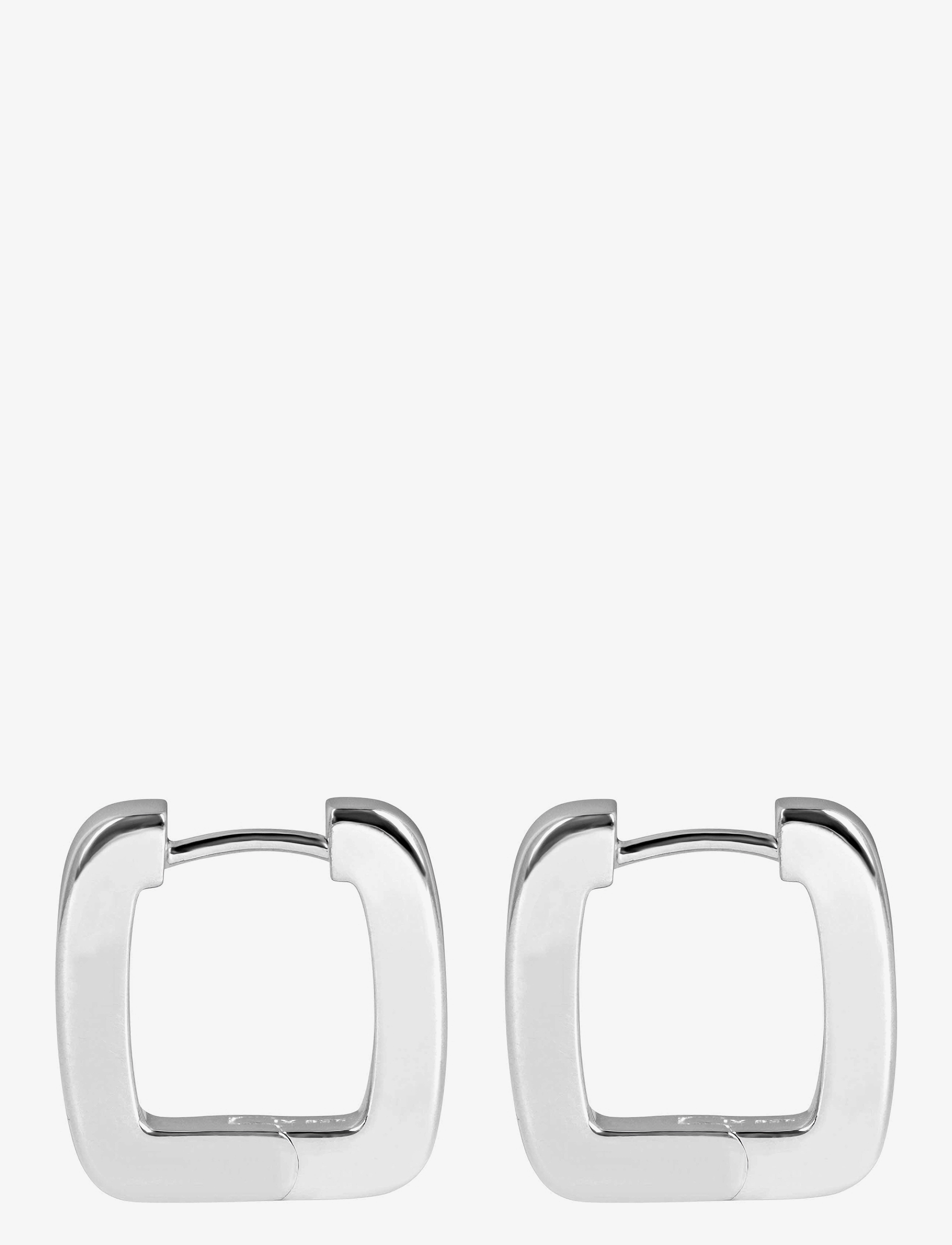 IX Studios - IX Bold Square Hoops Silver - hoops - silver - 2