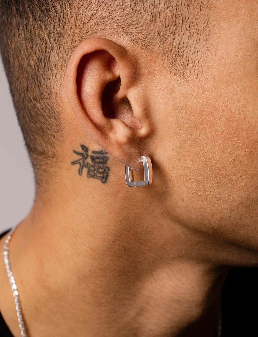 IX Studios - IX Bold Square Hoops Silver - riņķīši - silver - 0