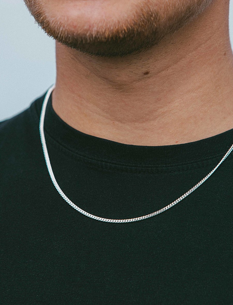 IX Studios - IX Curb Medi Chain Silver - halsketten - silver - 0