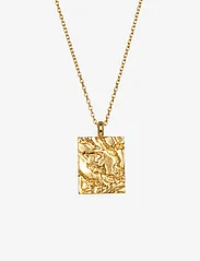 IX Studios - IX Rustic Square Pendant - chain necklaces - gold - 0