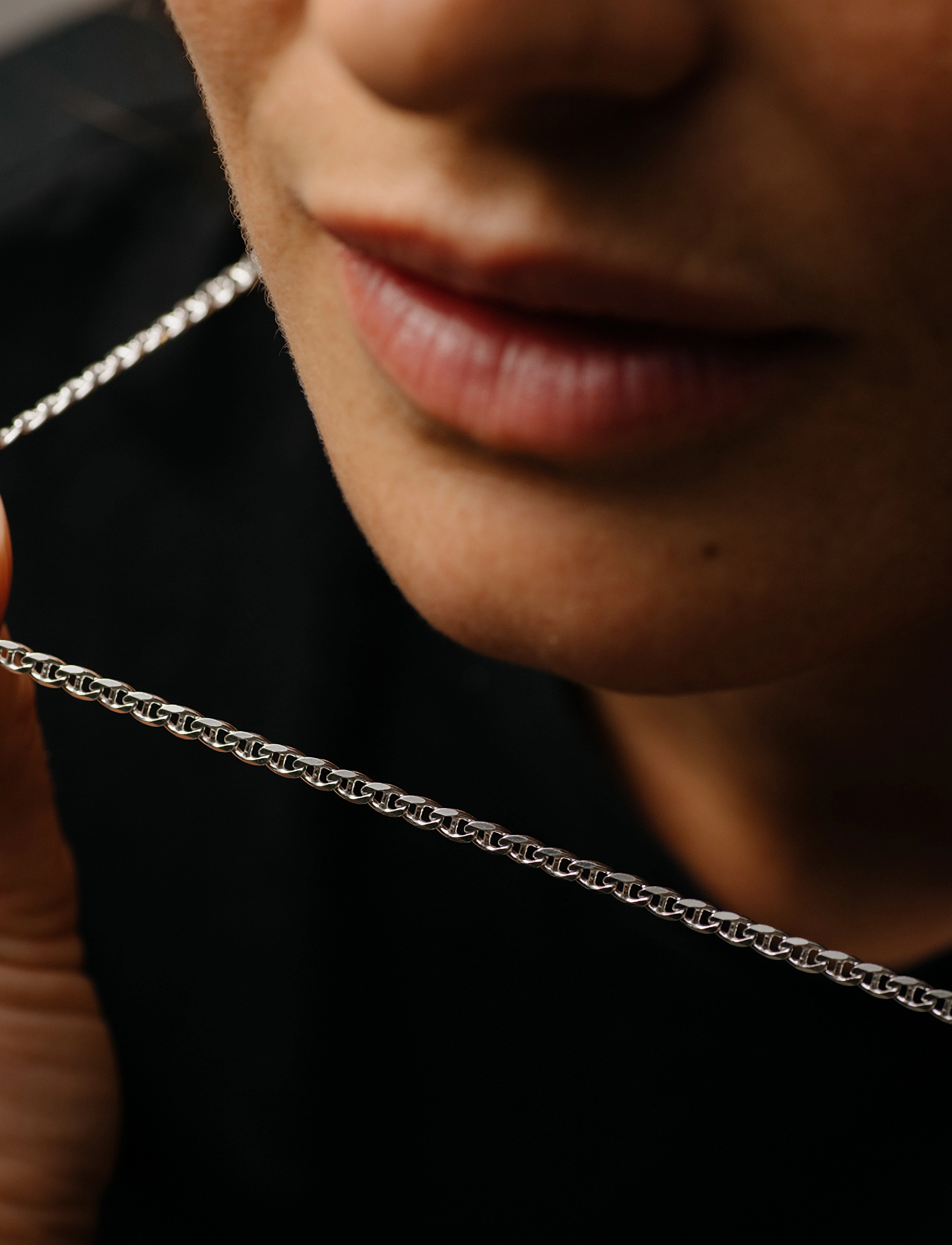 IX Studios - IX Curb Marina Chain Silver - ketjukaulakorut - silver - 3