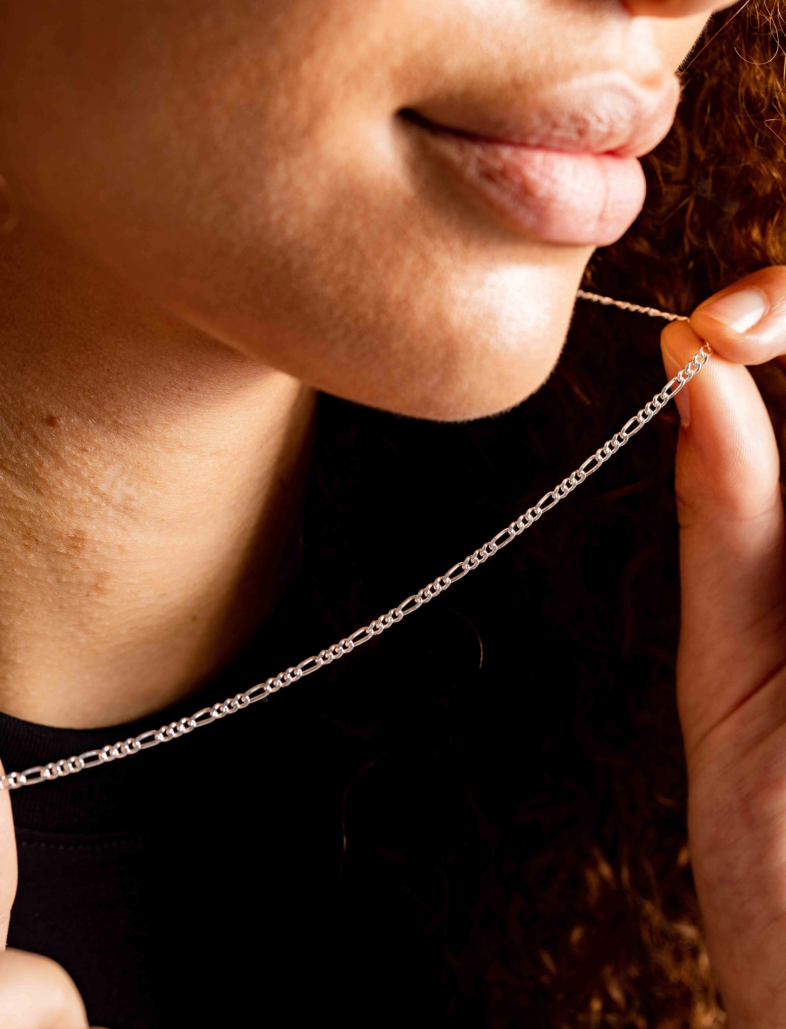 IX Studios Ix Figaro Chain Silver, 55-60 cm, Necklaces, Silber - Frauen