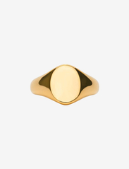 IX Mini Oval Signet Ring - GOLD