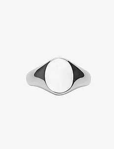 IX Mini Oval Signet Ring Silver, IX Studios