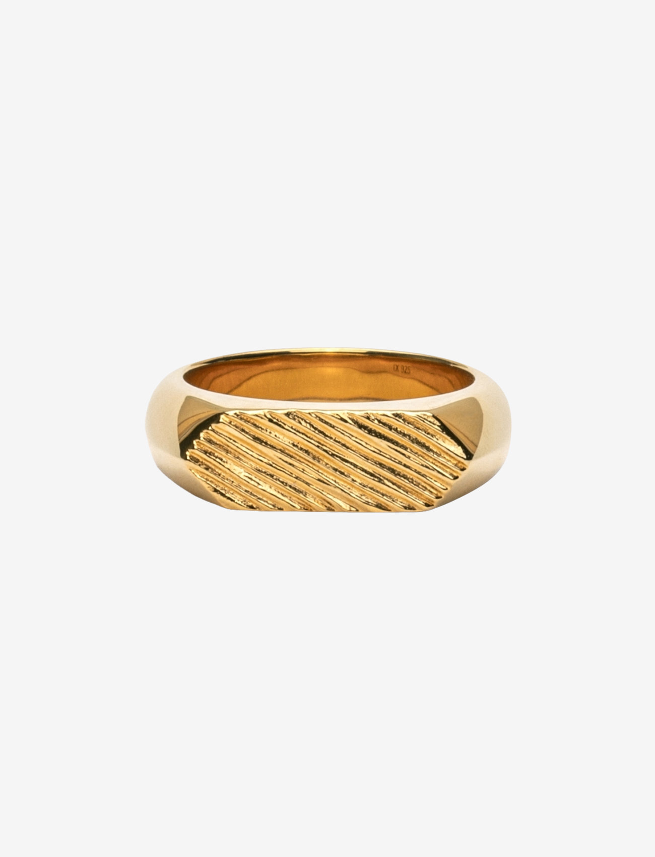 IX Studios - IX Mini Brushed Hexagon Ring - ringe - gold - 1