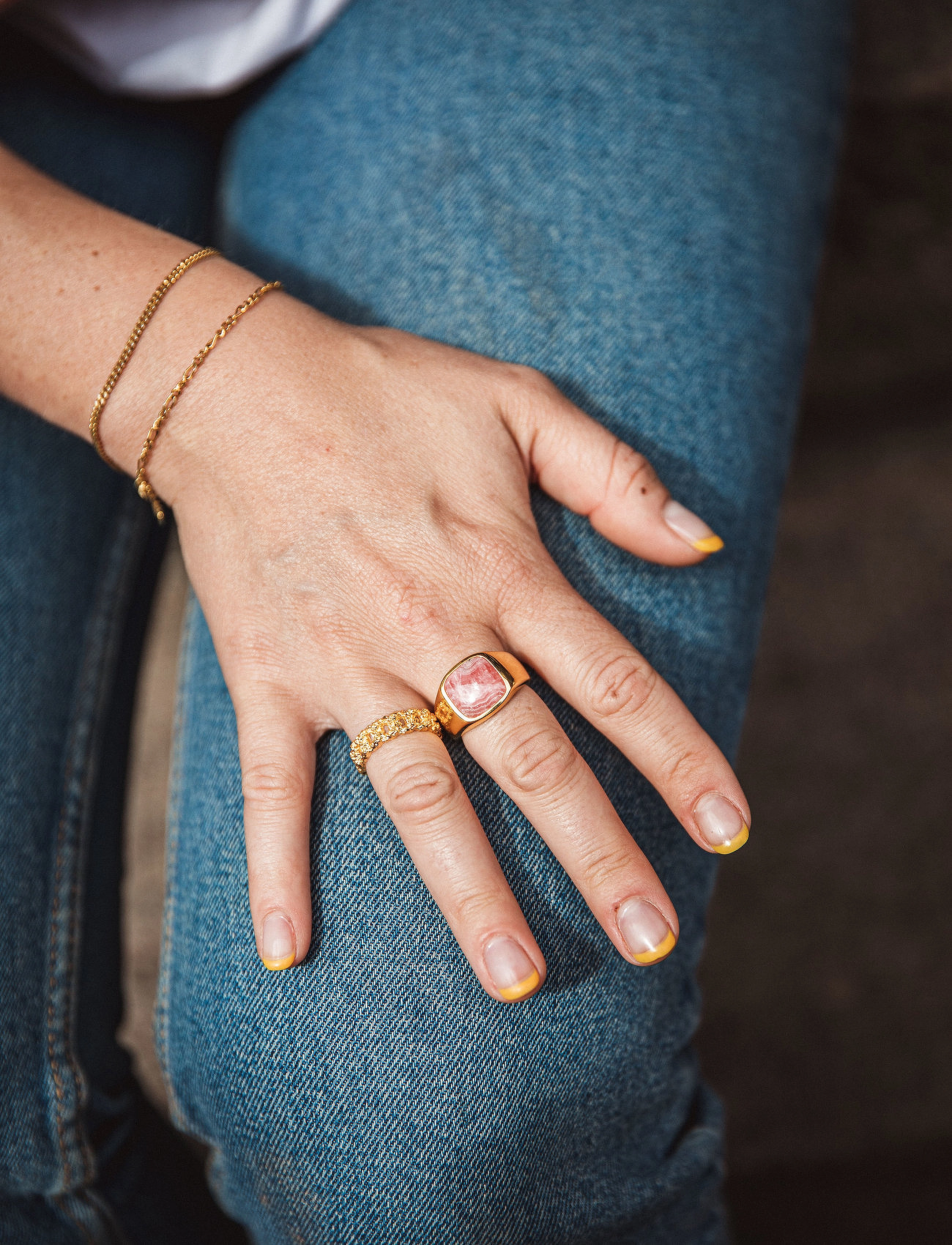 IX Studios - IX Crunchy Curb Ring - ringe - gold - 4