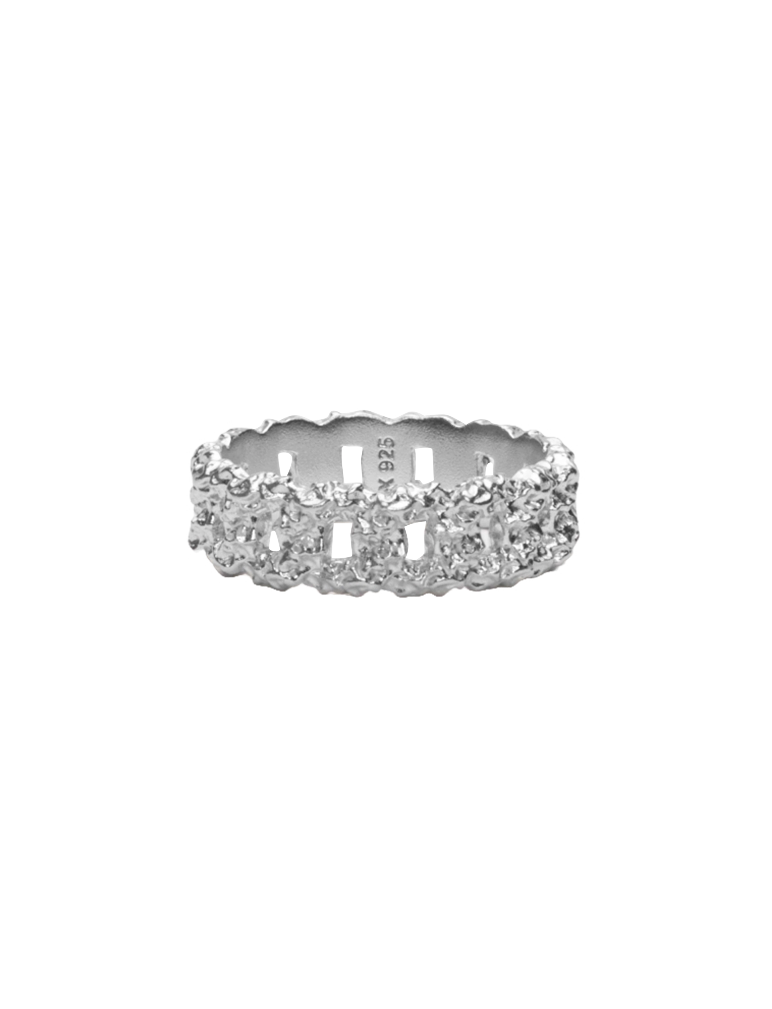 IX Studios IX Crunchy Curb Ring Silver - Aksessuaarid - SILVER / silver