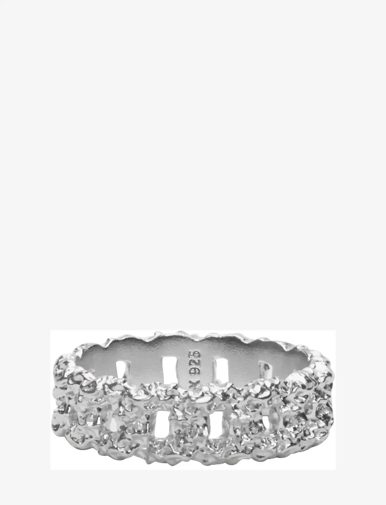 IX Studios - IX Crunchy Curb Ring Silver - festtøj til outletpriser - silver - 1