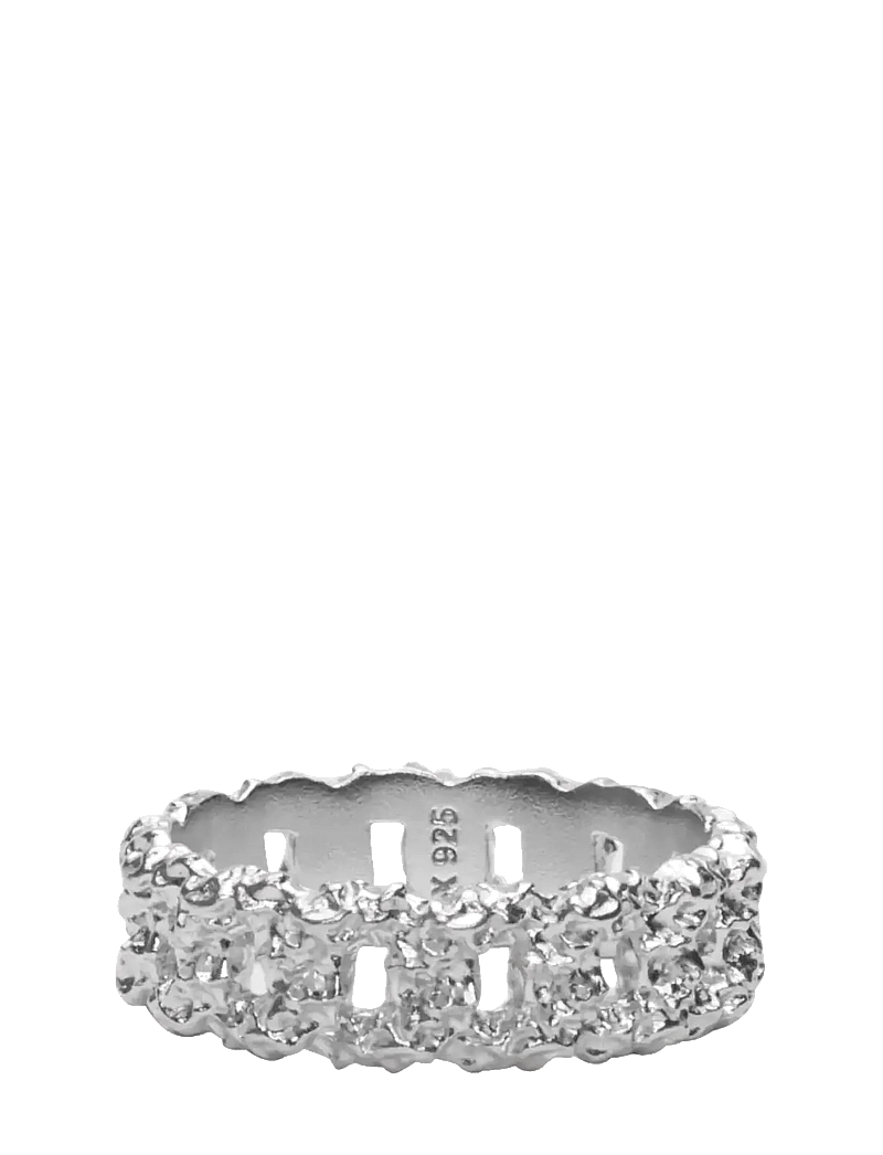 IX Studios - IX Crunchy Curb Ring Silver - sormukset - silver - 1