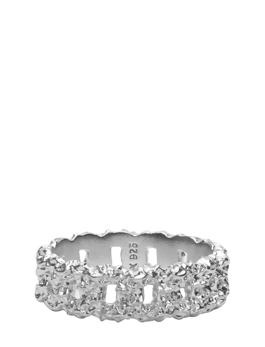 IX Studios - IX Crunchy Curb Ring Silver - ringe - silver - 1