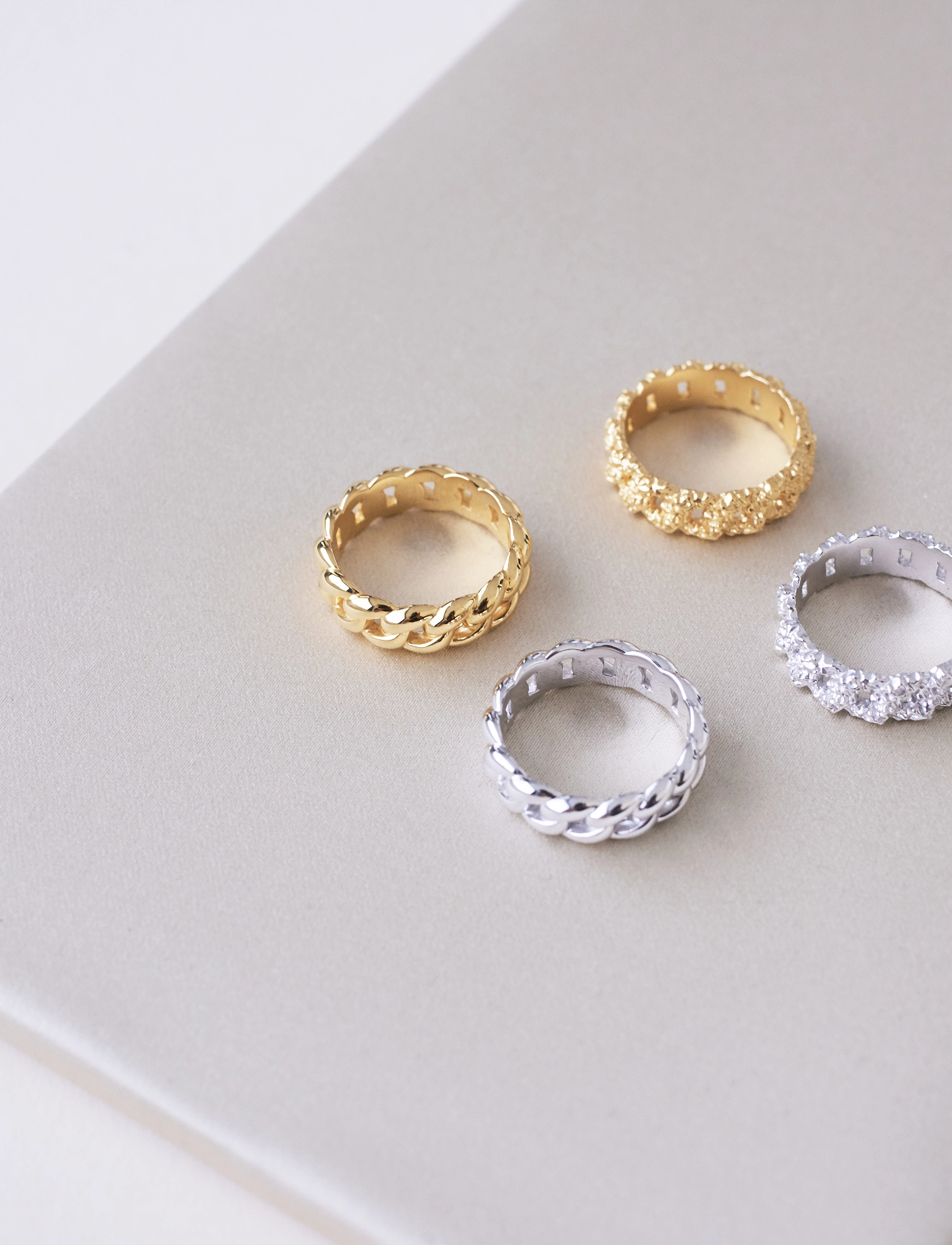 IX Studios - IX Crunchy Curb Ring Silver - festmode zu outlet-preisen - silver - 3