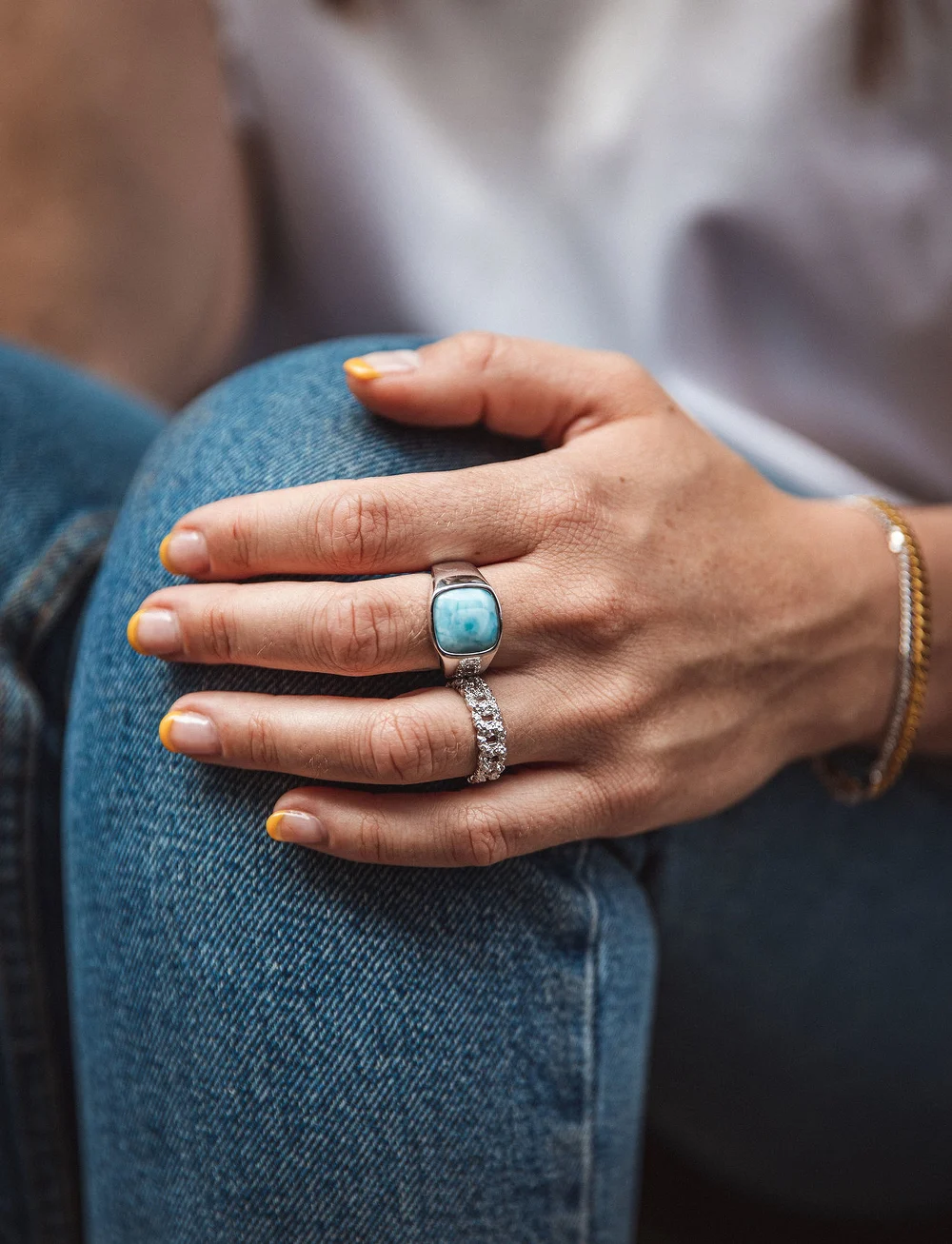 IX Studios - IX Crunchy Curb Ring Silver - jewellry - silver - 3