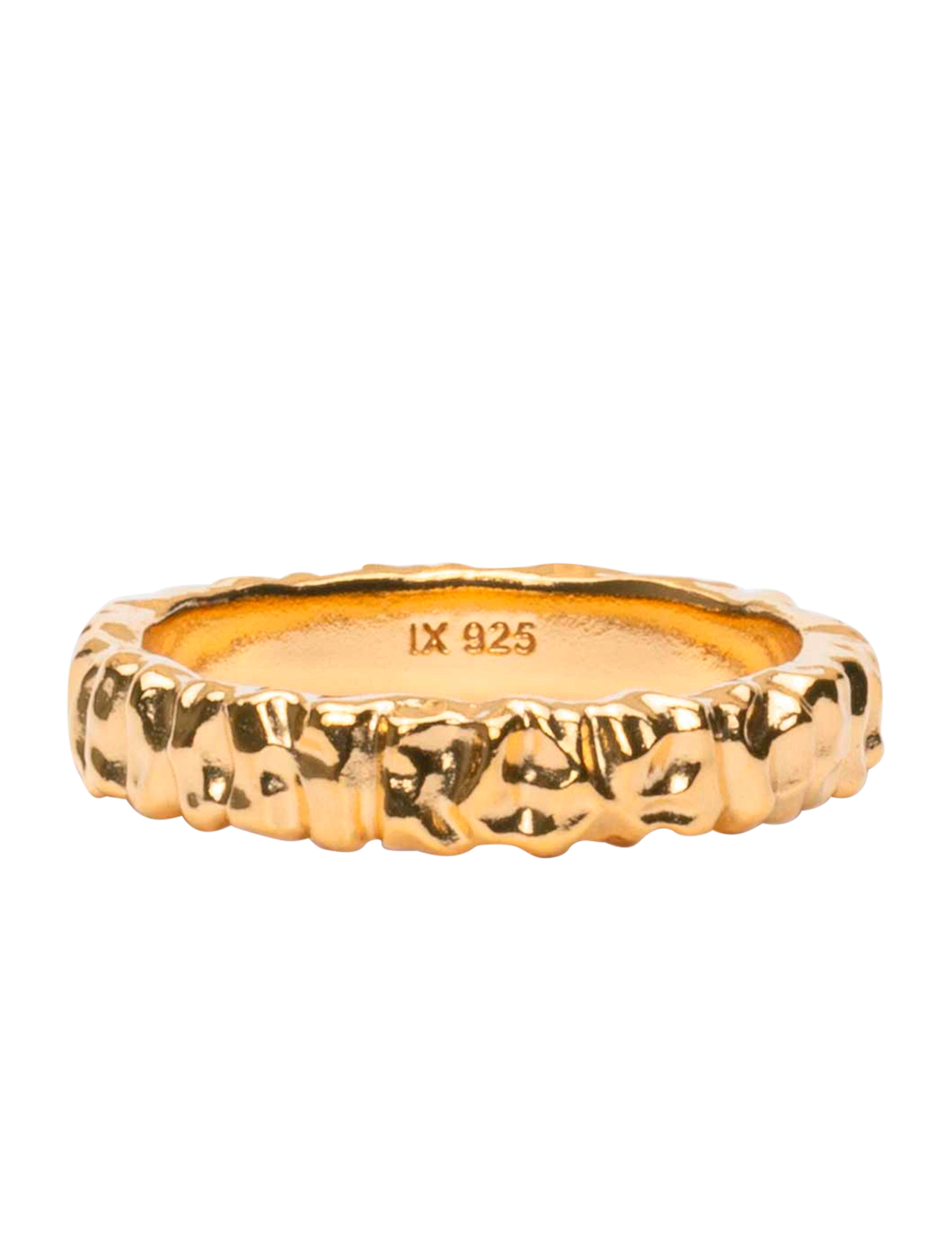 IX STUDIOS Ix Crunchy Class Ring Gold - 60 - Damen