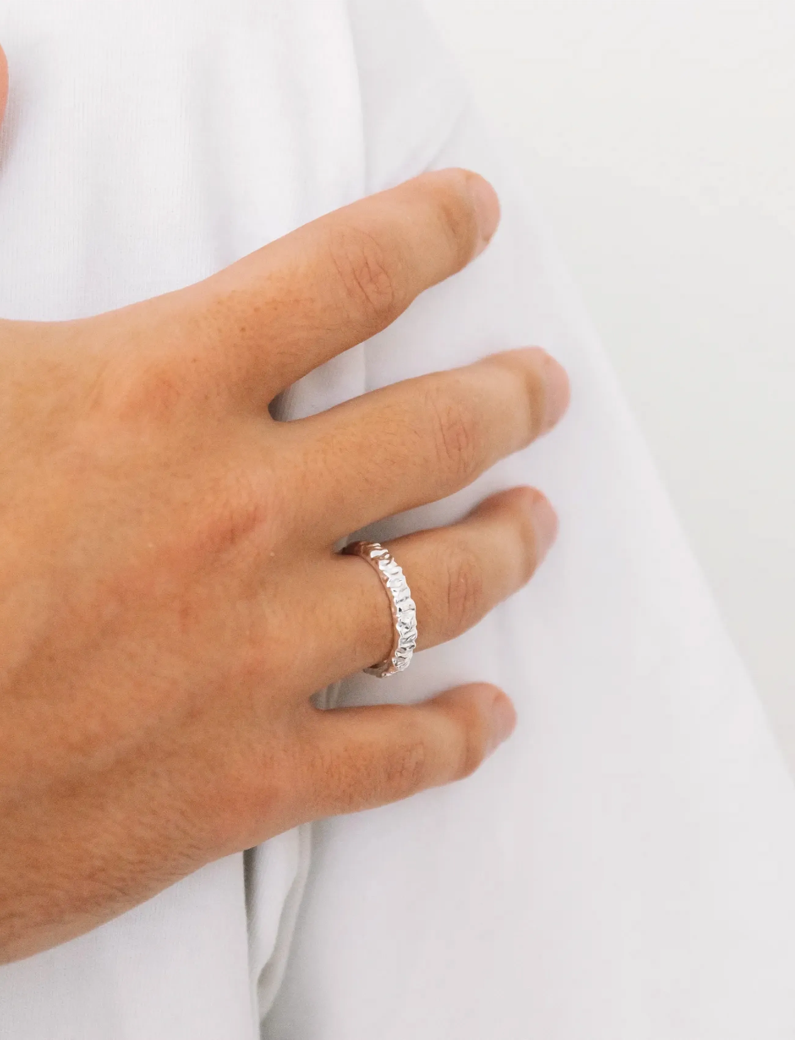 IX Studios Ix Crunchy Class Ring Silver, 50, Silver, Smykker > Ringe, Dame