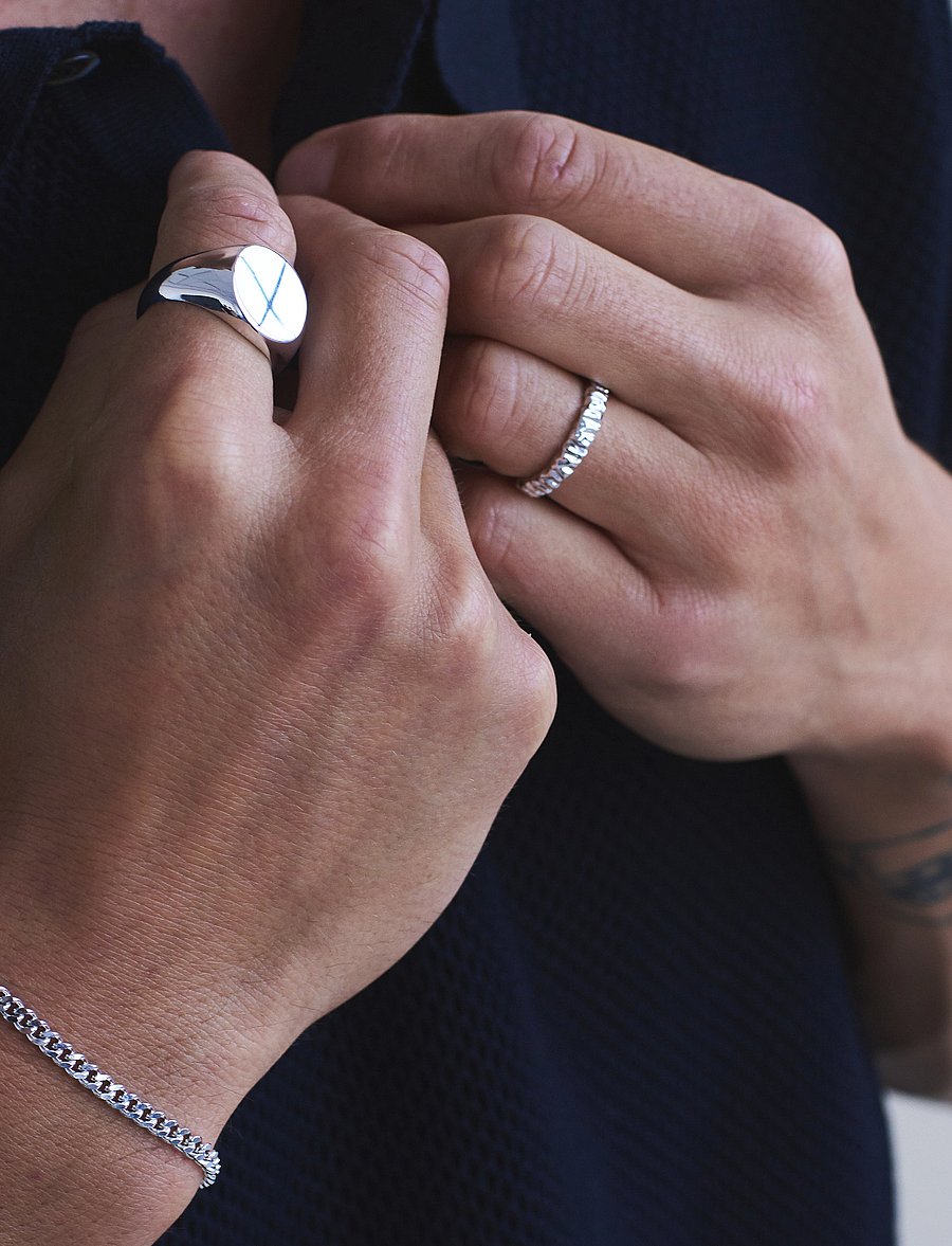 IX Studios - IX Crunchy Class Ring Silver - ringe - silver - 2
