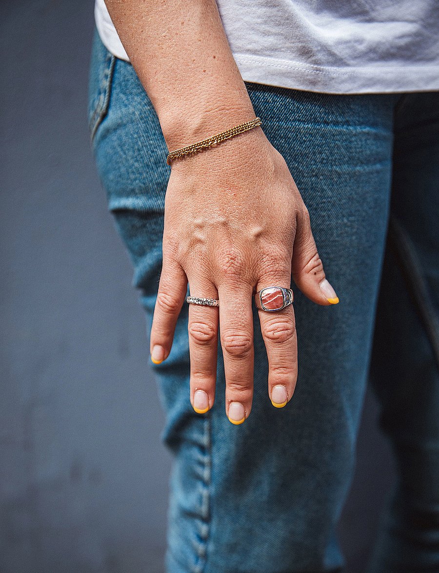 IX Studios - IX Crunchy Class Ring Silver - ringe - silver - 3