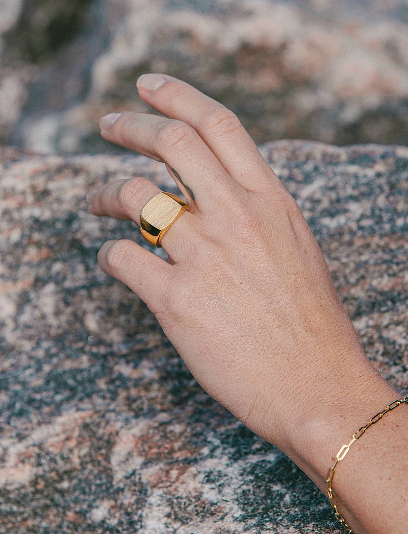 IX Studios - IX Tribute Signet Ring - sõrmused - gold - 2