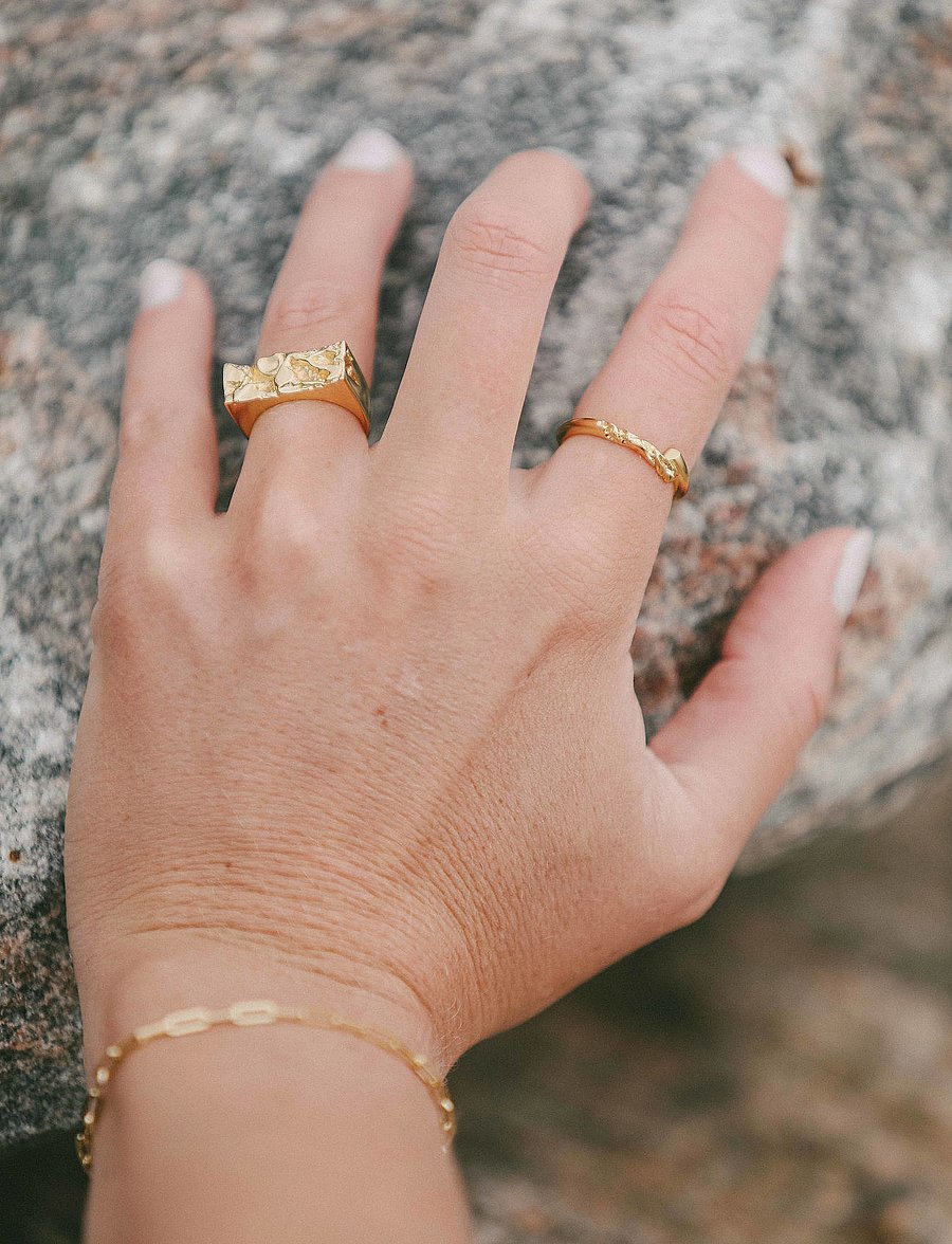 IX Studios - IX Rustic Ring - ringe - gold - 3