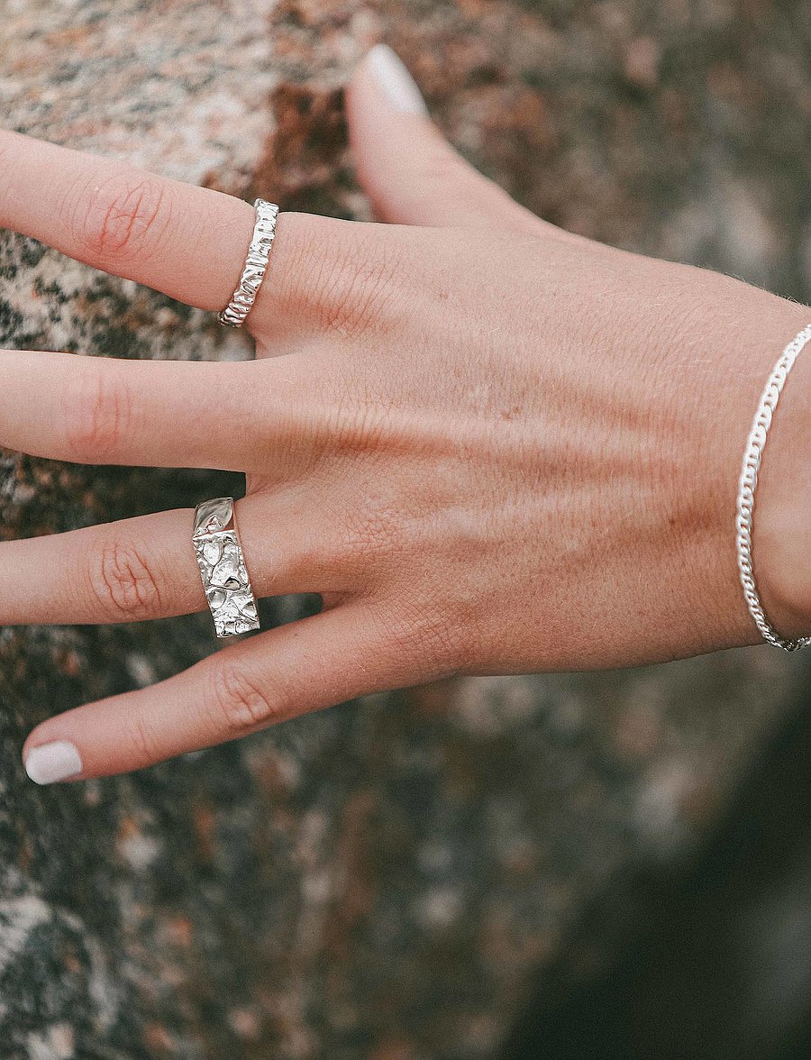 IX Studios - IX Rustic Ring Silver - sõrmused - silver - 4