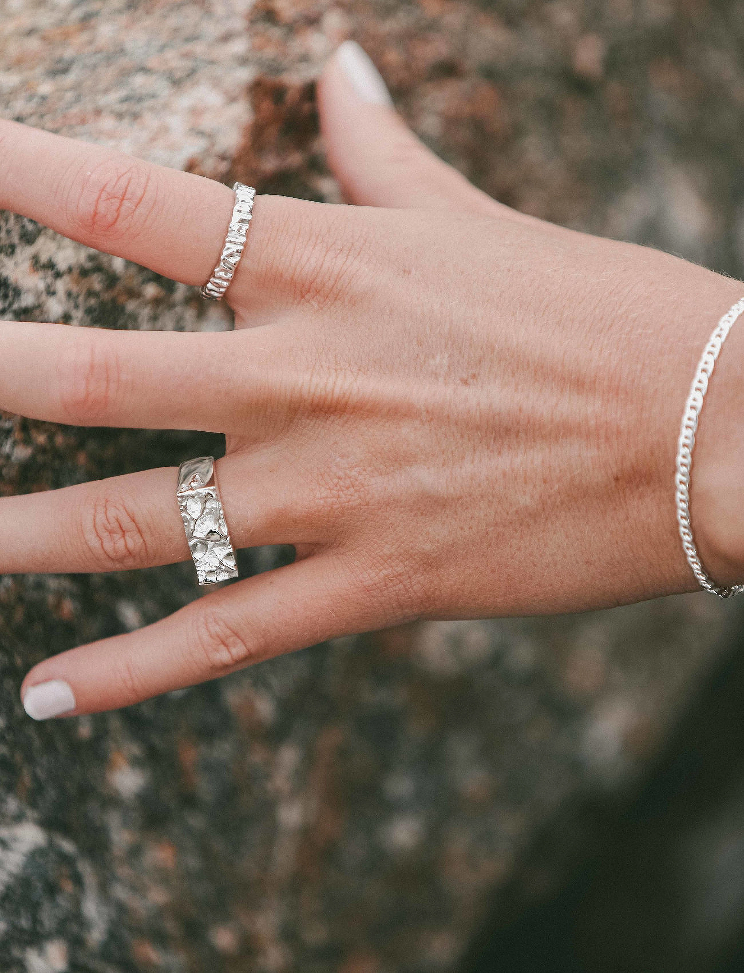 IX Studios - IX Rustic Ring Silver - festmode zu outlet-preisen - silver - 4