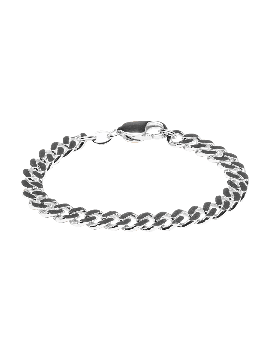 IX Studios - IX Chunky Curb Bracelet Silver - grandininės apyrankės - silver - 1