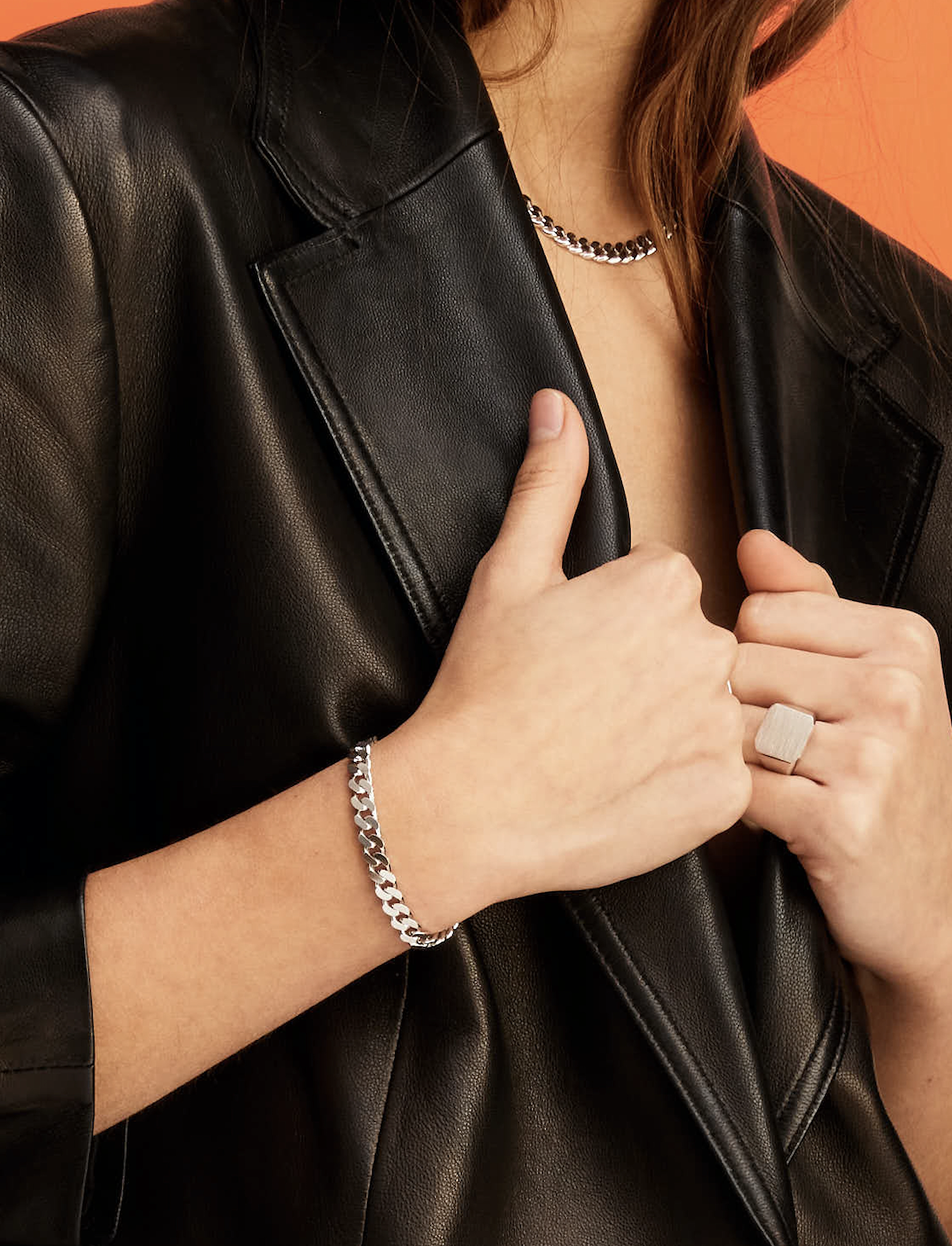 IX Studios - IX Chunky Curb Bracelet Silver - käeketid - silver - 4