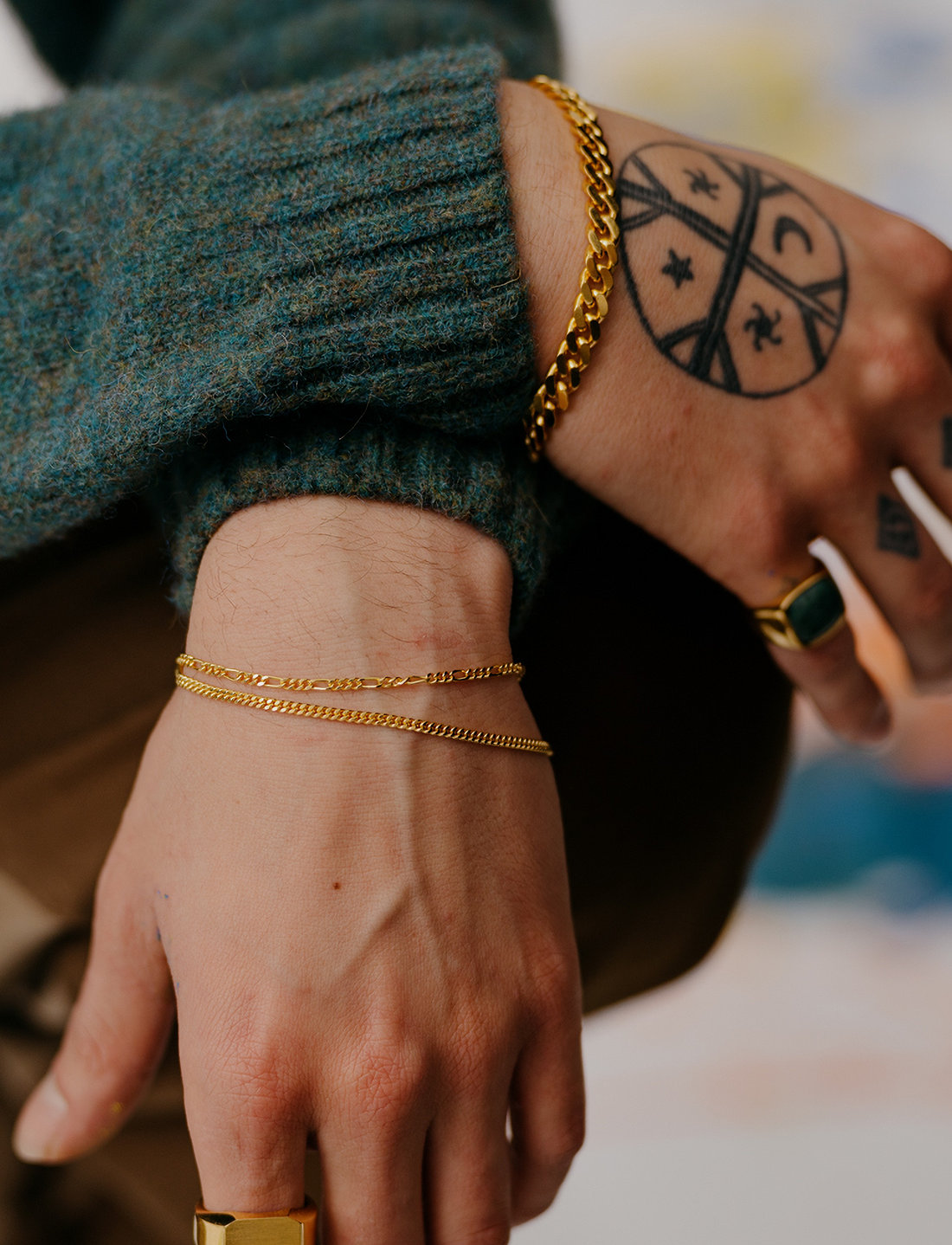 Gold 2025 bracelet figaro