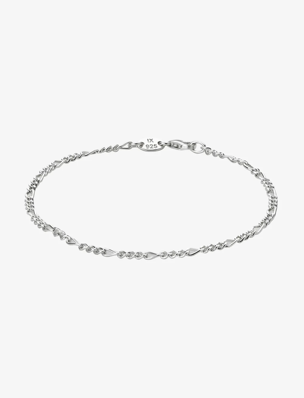 IX Studios - IX Figaro Bracelet Silver - kædearmbånd - silver - 1