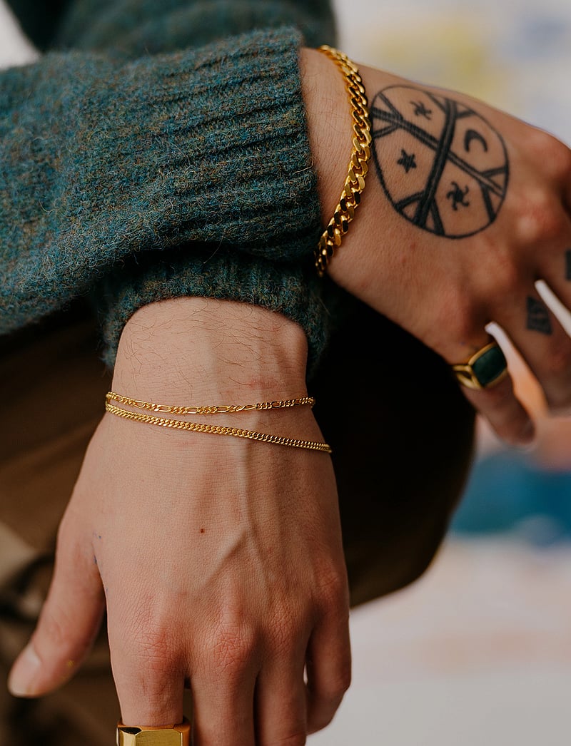 IX Studios - IX Curb Medi Bracelet - kedjearmband - gold - 0