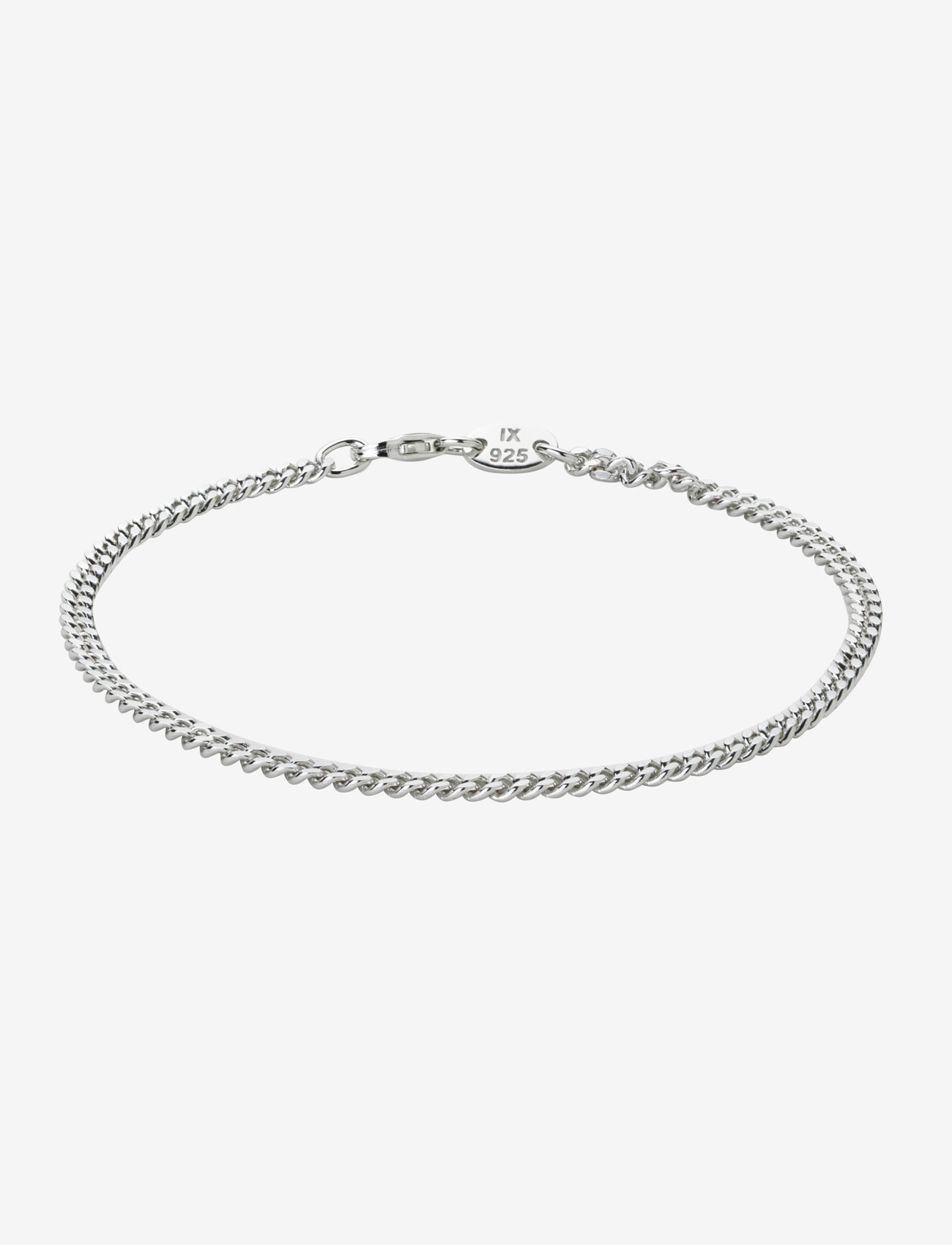 IX Studios - IX Curb Medi Bracelet Silver - kedjearmband - silver - 1