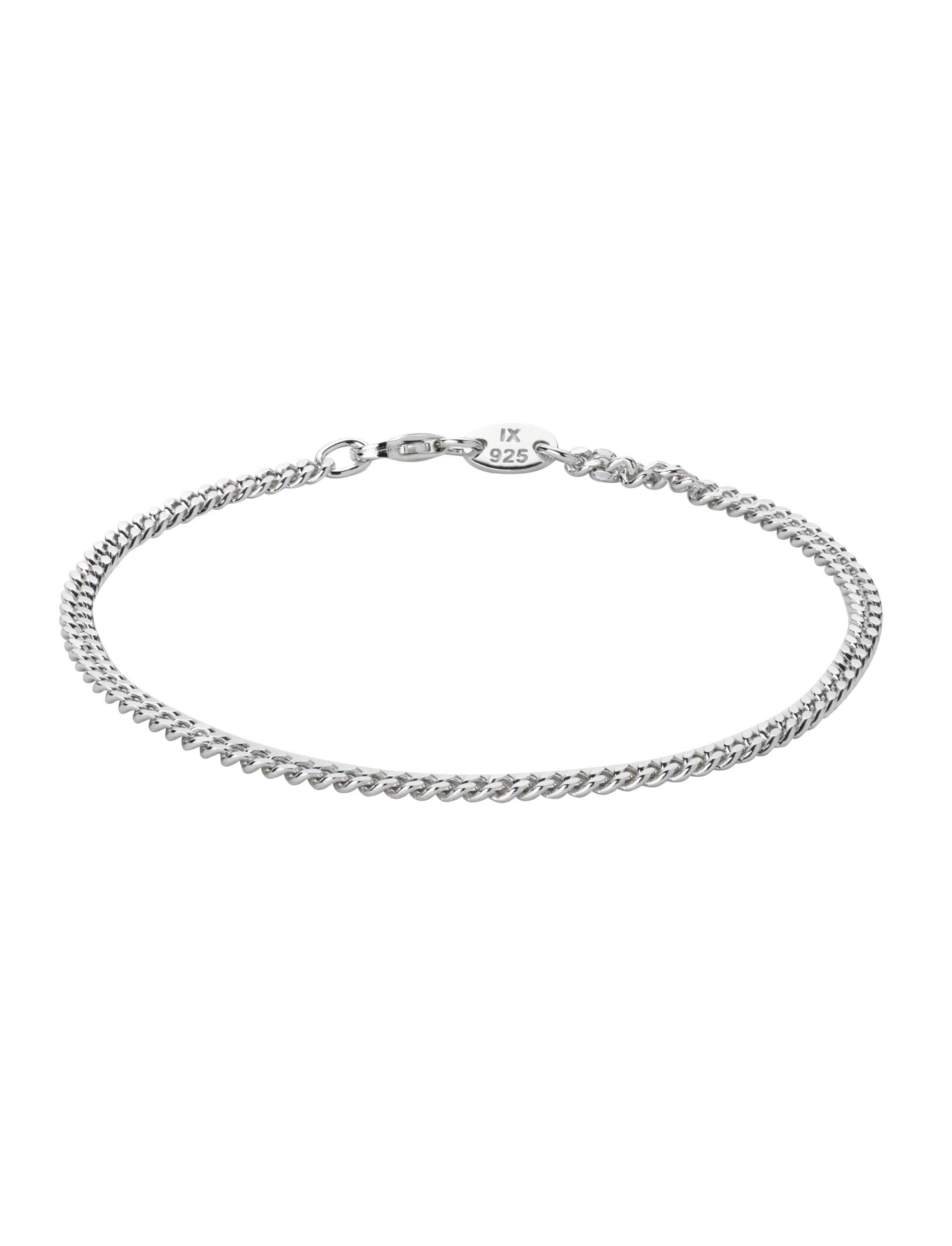 IX Studios IX Curb Medi Bracelet Silver - Schmuck - SILVER / silver