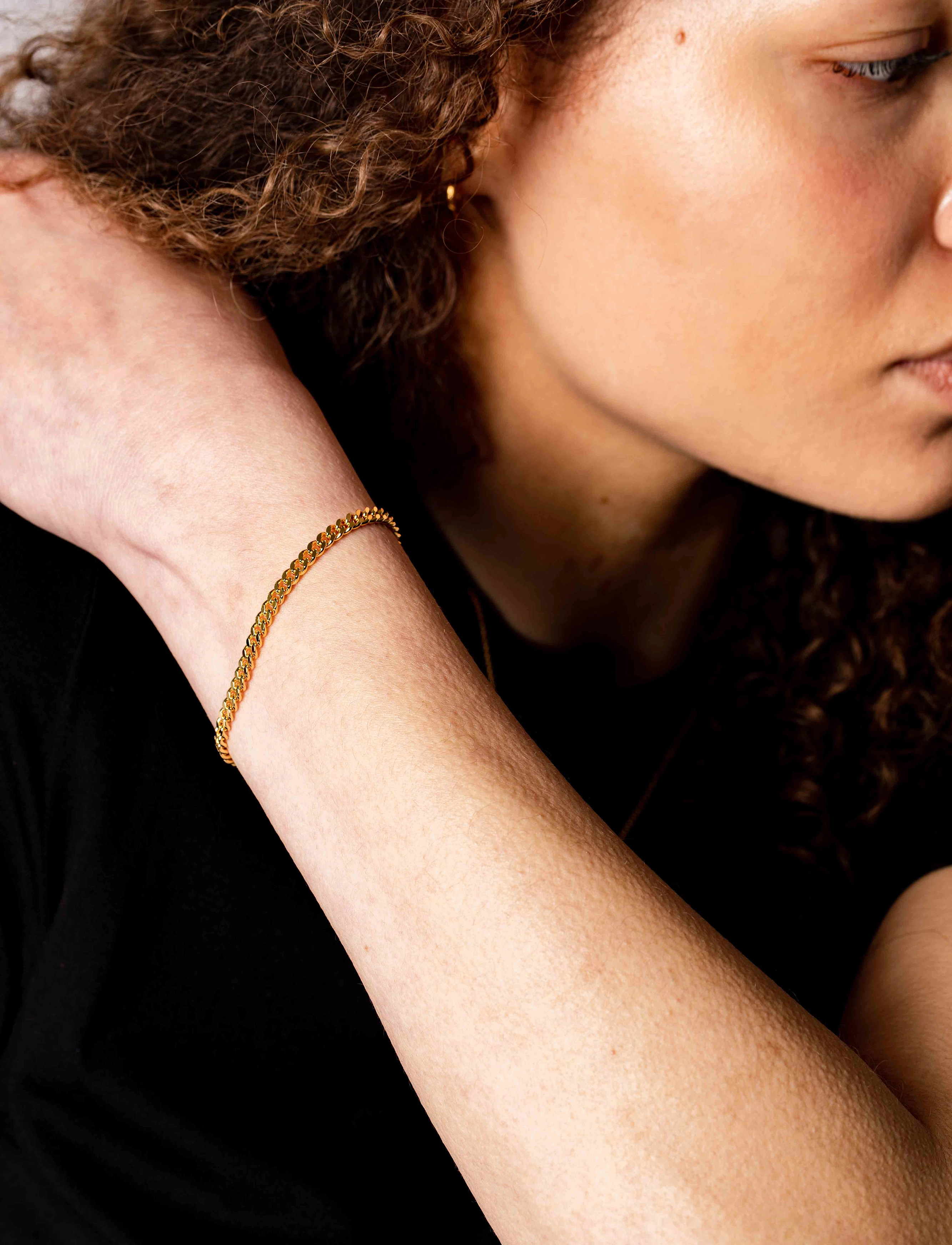 IX Studios Ix Curb Bracelet, 17 cm, Bracelets, Gold - Chain Frauen