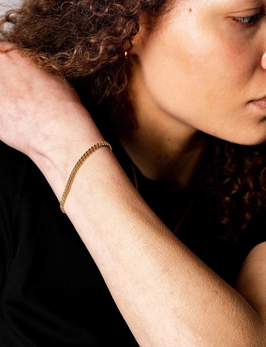IX Studios - IX Curb Bracelet - kettenarmbänder - gold - 0